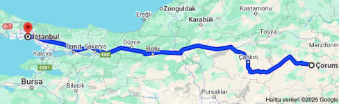 Çorum İstanbul Arası Kaç Km.png